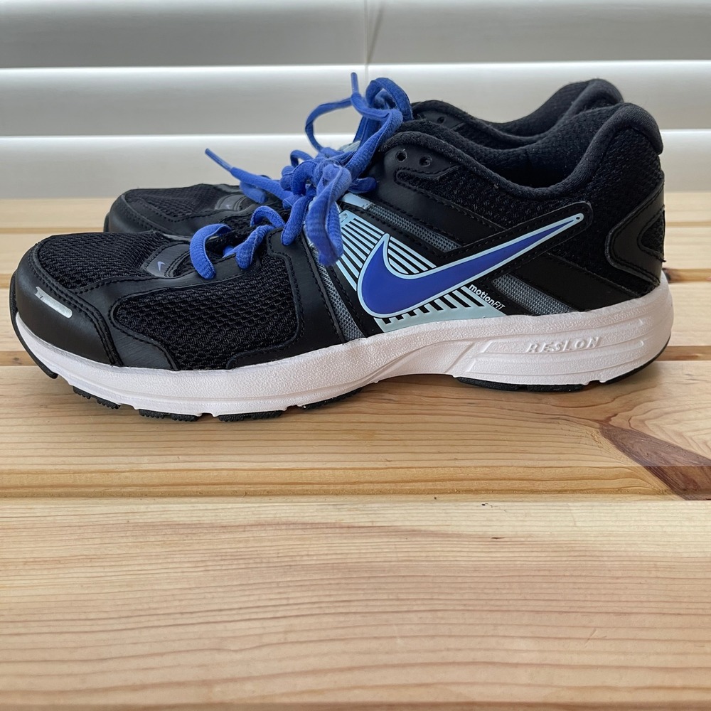 Nike Dart 10 Running Shoes Womens Black Blue Athletic Sneakers 580436-004